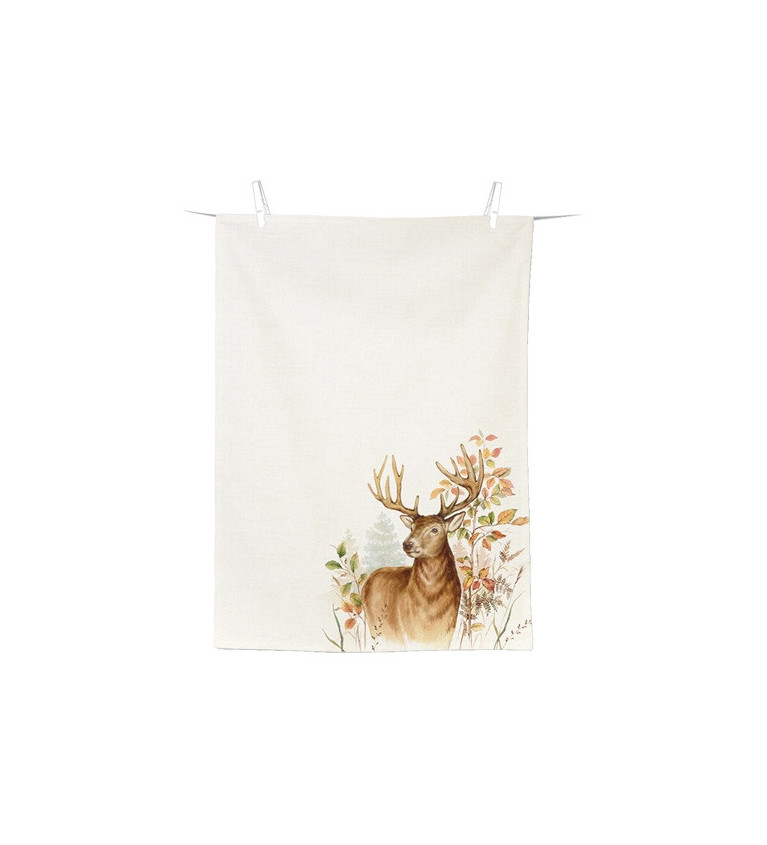 Torchon de cuisine motif cerf