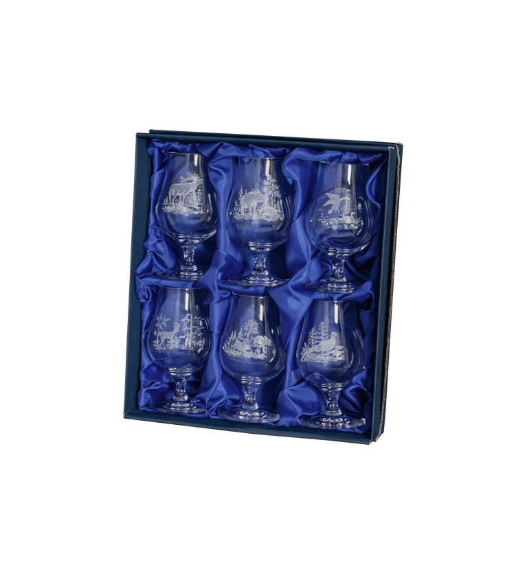 Coffret 6 verres à spiritueux cristal