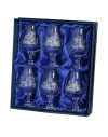 Coffret 6 verres à spiritueux cristal