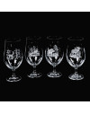 Coffret 4 verres à bière motif gibier