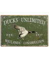 Plaque décorative métal Ducks Unlimited vintage