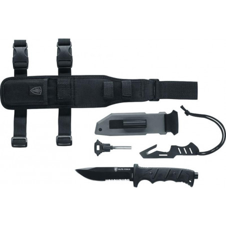 Couteau droit Elite Force EF 703 kit de survie 