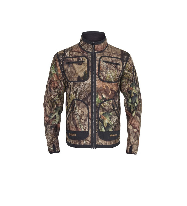 Veste de chasse polaire Kamko Mossy Oak/Noire Harkila 