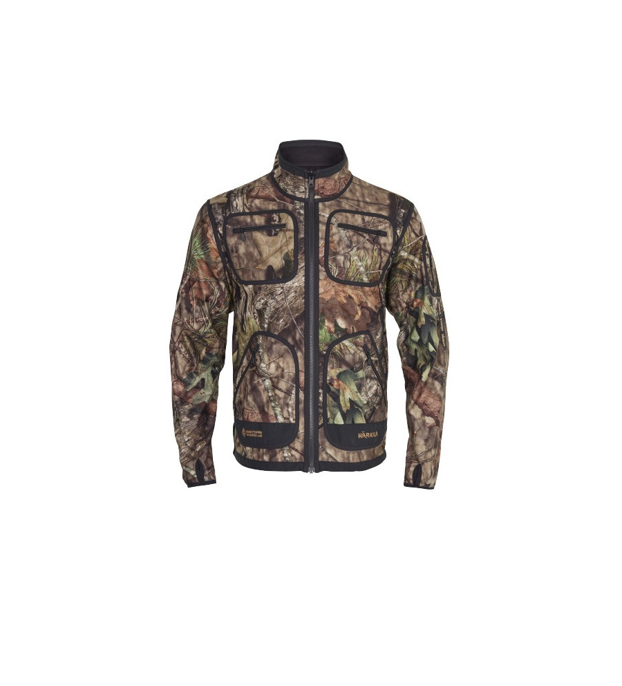 Veste de chasse polaire Kamko Mossy Oak/Noire Harkila 