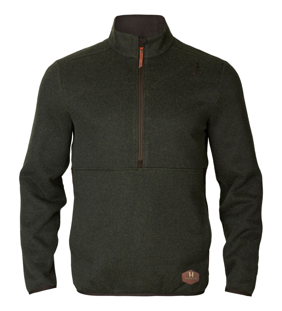 Sweat Metso demi-zippé Shadow Brown Harkila 