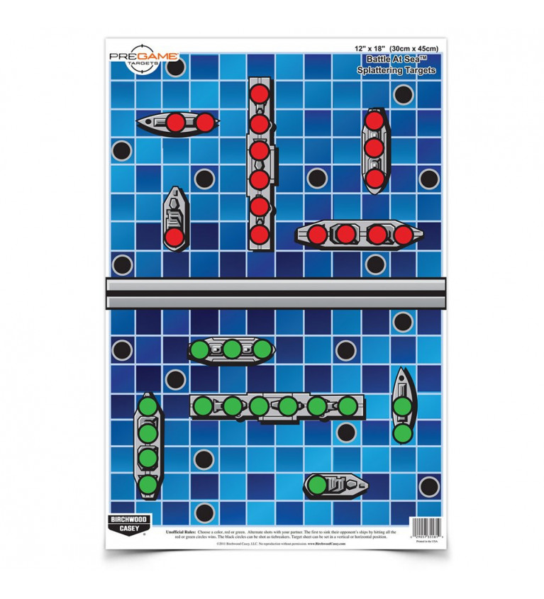 Lot de 8 cibles bataille navale pour air comprimé, 22 LR ou plus 