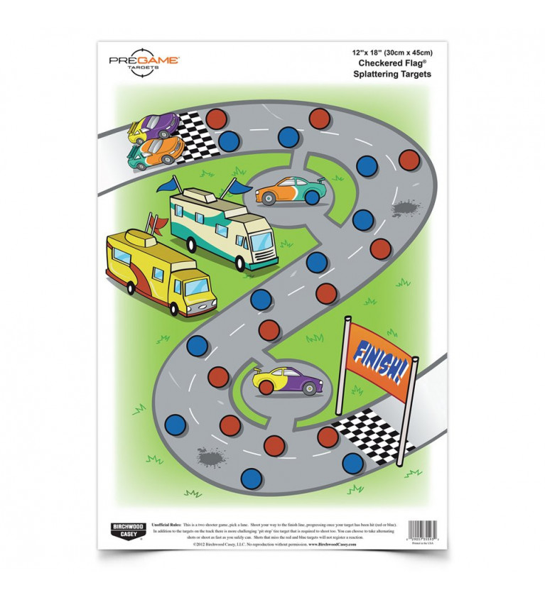 Lot de 8 cibles course de voitures pour air comprimé, 22 LR ou plus 