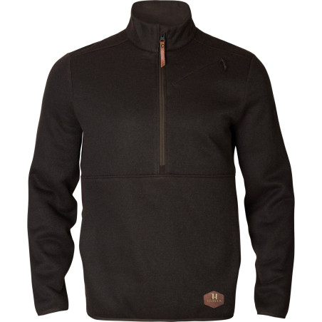 Sweat Metso demi-zippé Shadow Brown Harkila 