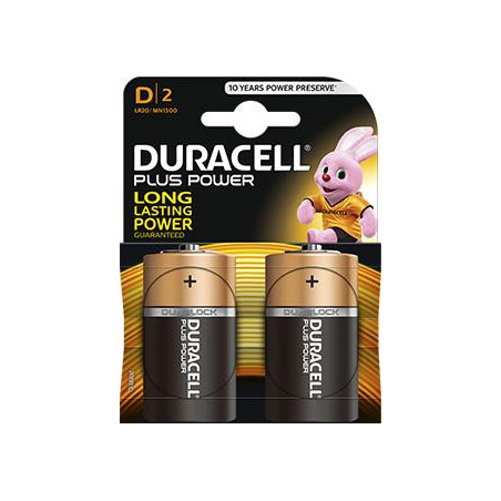 Piles alcalines D LR20 1,5 volt - Duracell 