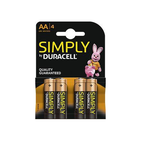 Piles alcalines AA LR6 1,5 volt - Duracell 