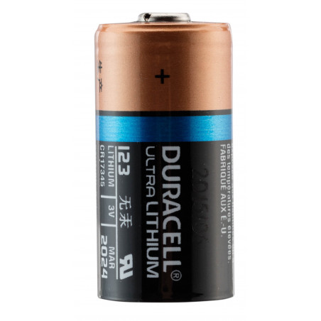 Pile Lithium CR123 3 volts - Duracell 