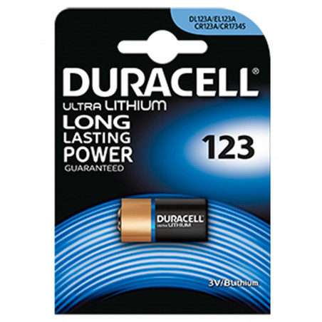 Pile Lithium CR123 3 volts - Duracell 