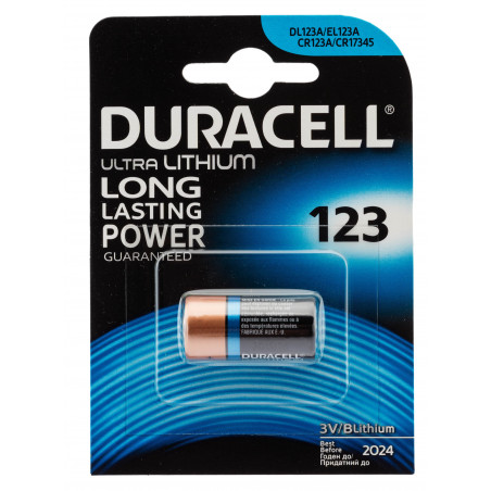 Pile Lithium CR123 3 volts - Duracell 