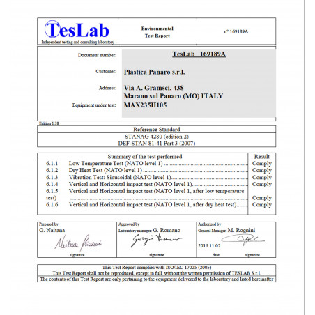 Mallette Waterproof Max 235 x 180 x h 106 mm - Plastica Panaro 