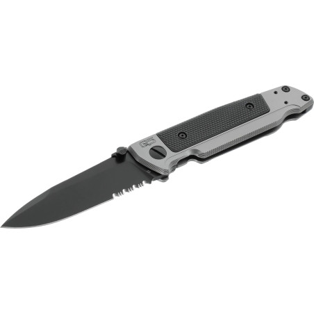 Couteau pliant walther q5 steel frame - black serrated 