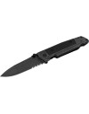 Couteau pliant walther q5 steel frame folder blackwash serrated 