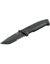 Couteau pliant walther pdp tanto folder black - partiellement crantee 