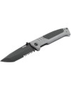 Couteau pliant walther pdp tanto folder tungsten grey - partiellement crantee 