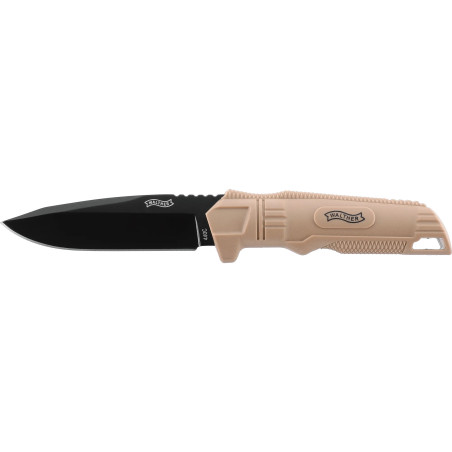 Couteau walther buk lame fixe black fde 