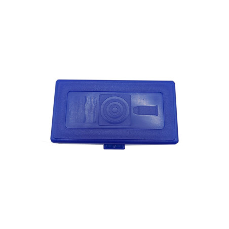 Boite de rangement bleue 50 munitions cal 357 