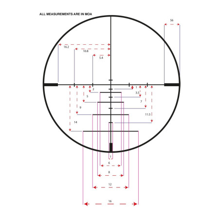 Lunette konus konuspro 550 3-9x40 ret balistique 550 lumineux rouge-bleu 