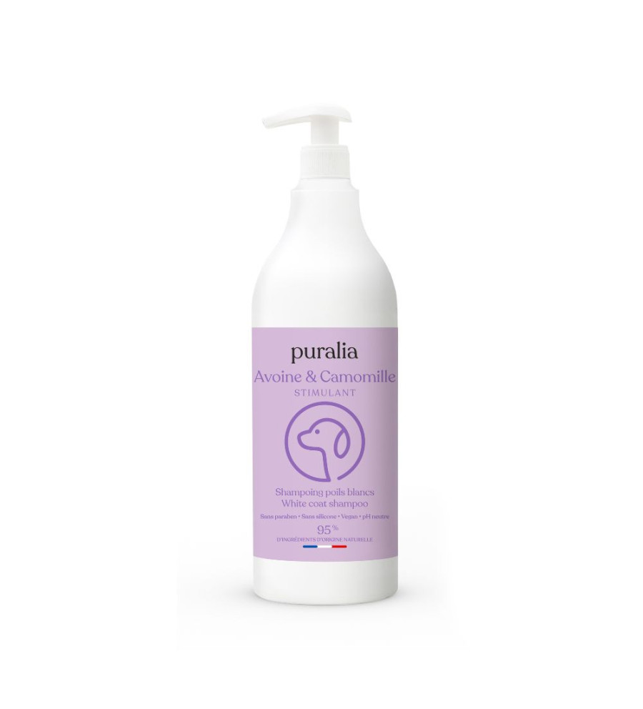 Shampoing poils blancs 1L PURALIA 