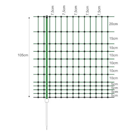 Filet volaille 50 m, h 105 cm non électrifié 