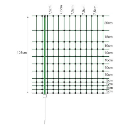 Filet volaille 25 m, h 105 cm non électrifié 