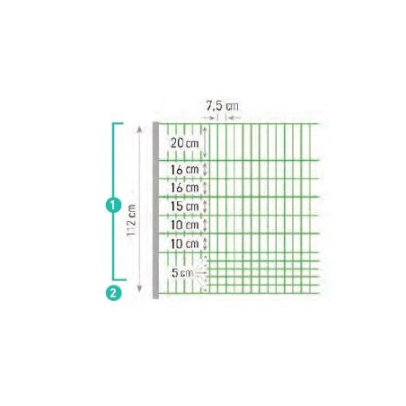 Filet non électrifié 1,12 m -25 m, pour volaille BEAUMONT 