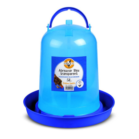 Abreuvoir bleu transparent 5L 