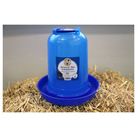 Abreuvoir bleu transparent 5L 