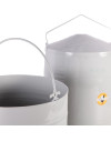 Abreuvoir en métal gris, 20 L 