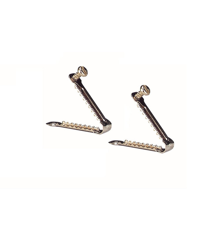 2 pinces à ailes en métal 