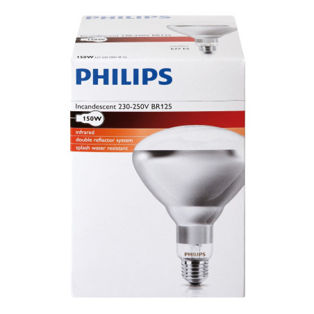 Ampoule PHILIPS IR à vis blanche 150W 