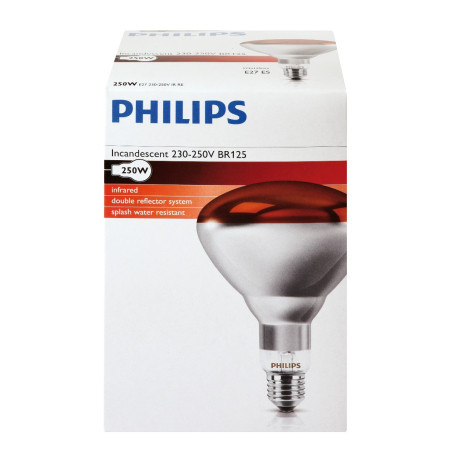 Ampoule PHILIPS IR à vis rouge 250W 