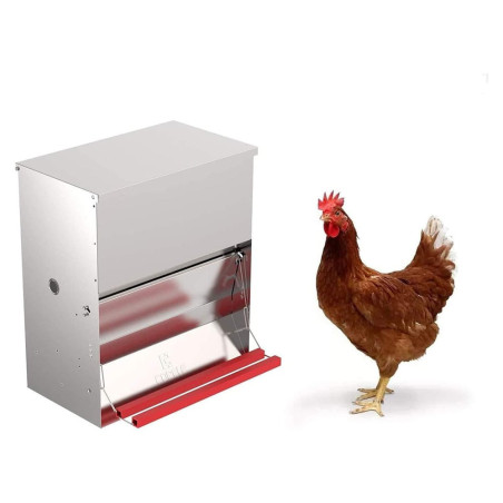 Mangeoire anti-nuisibles pour 15 poules 30 kg 