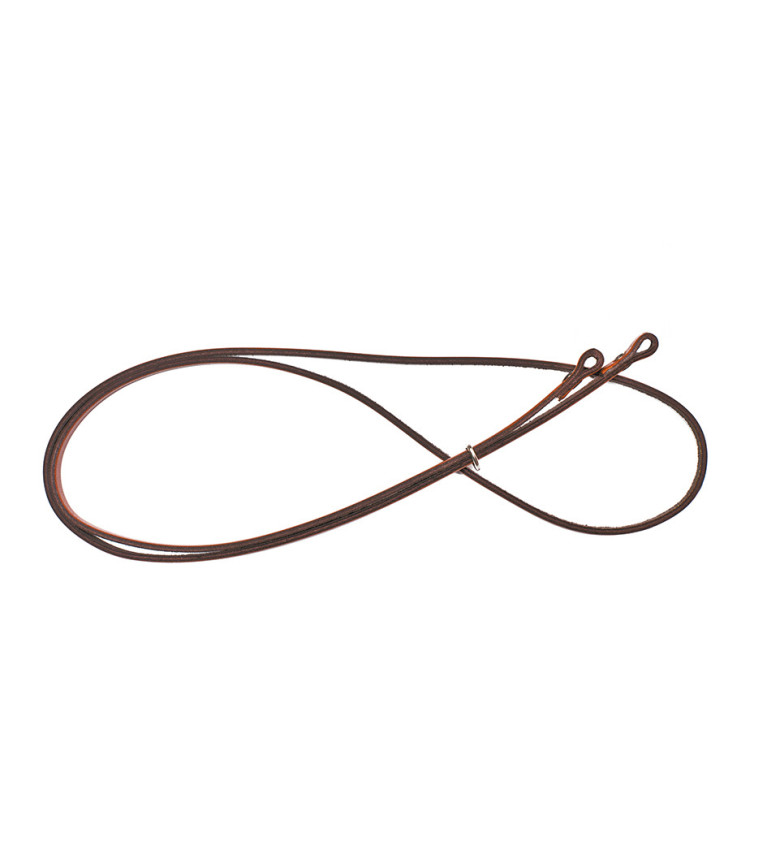 Sautoir porte corne cuir vieilli 110cm 