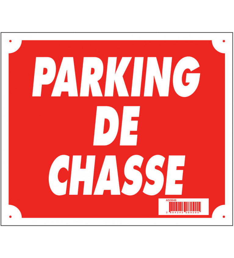 Panneau ''Parking de chasse'' 30 x 25 cm 