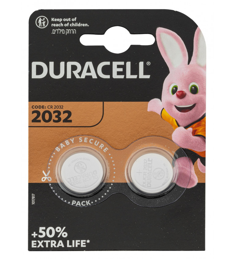 Pack de 2 piles CR2032 lithium 3 volts - Duracell 