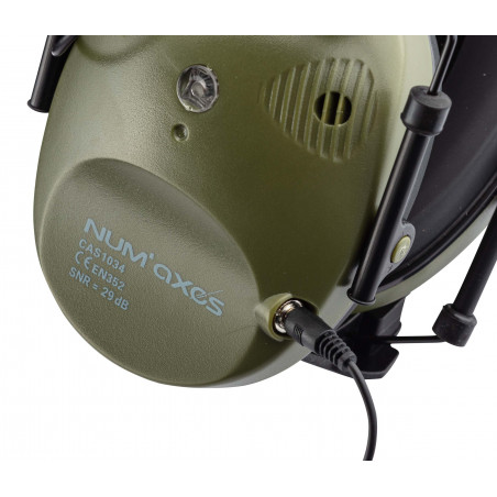 Casque antibruit électronique NUM'AXES CAS1034 Kaki 