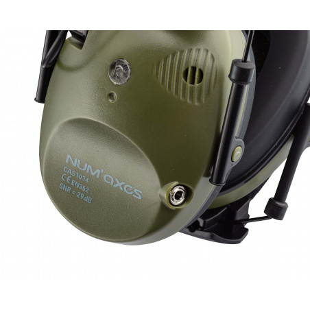 Casque antibruit électronique NUM'AXES CAS1034 Kaki 