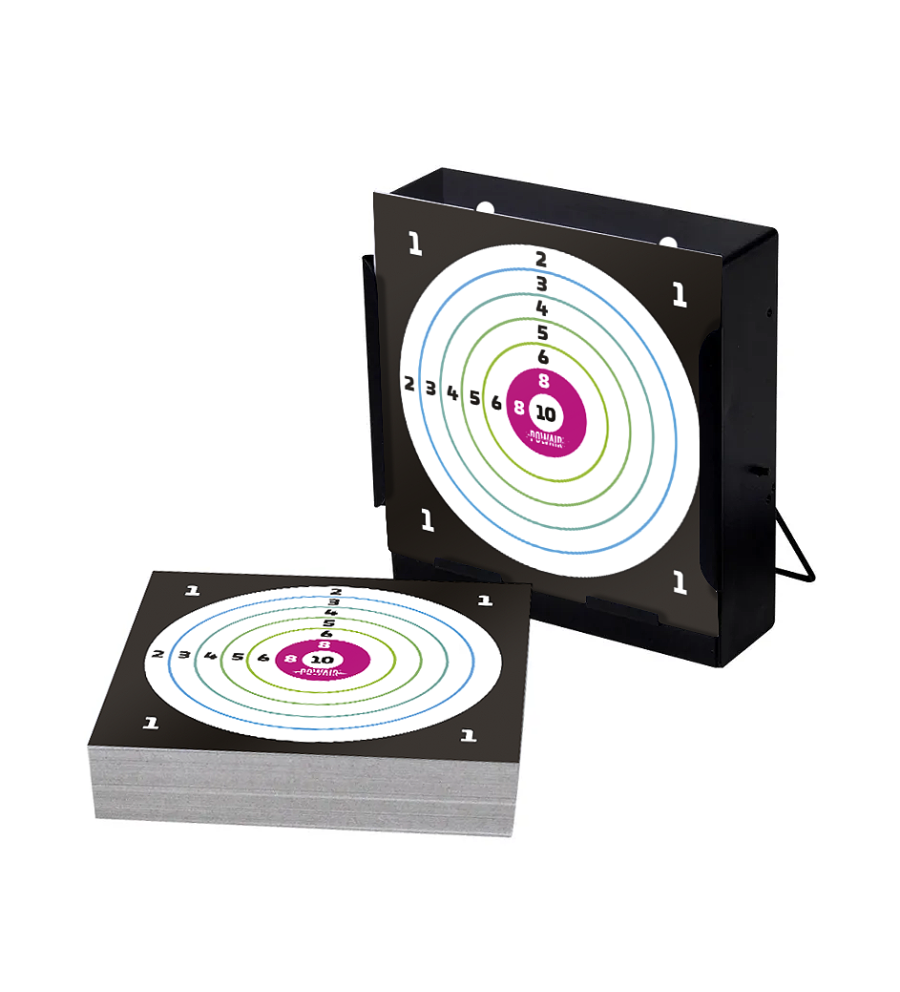Porte-cible 14x14cm + 100 cibles 