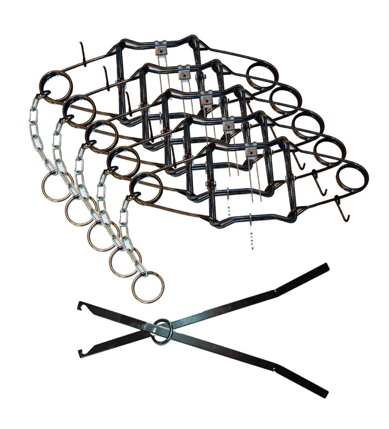 Lot 5 pièges en X - Double ressort 18x18 cm + Clé tendeur