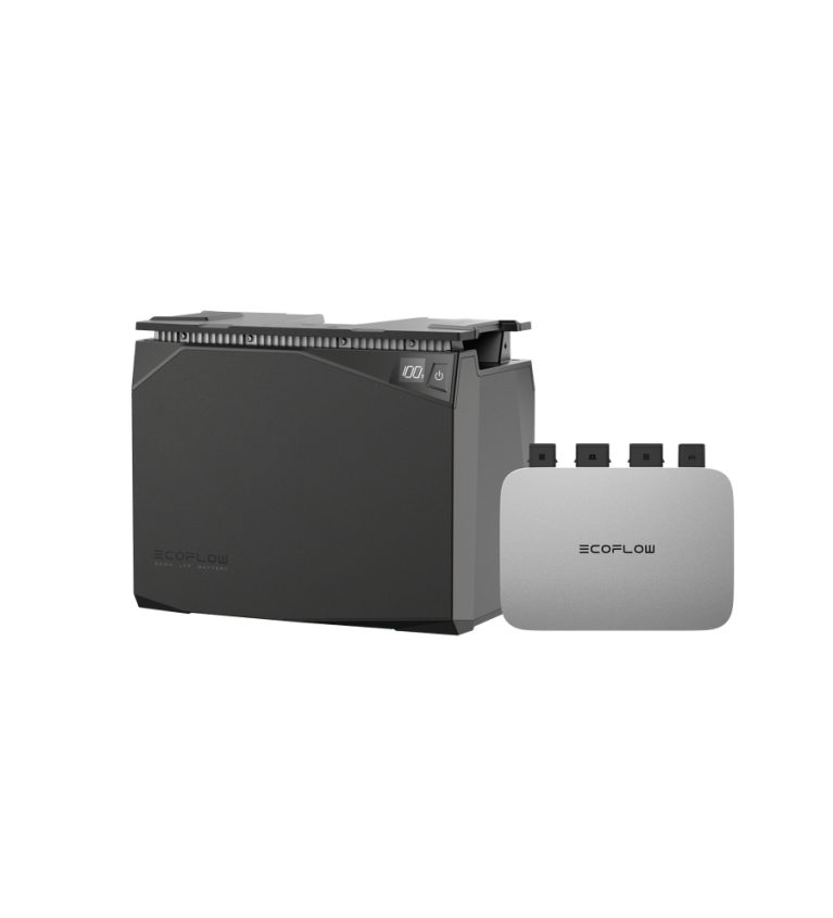 Kit solaire étanche avec batterie 2 kwh + micro-onduleur et câble de connexion Ecoflow 