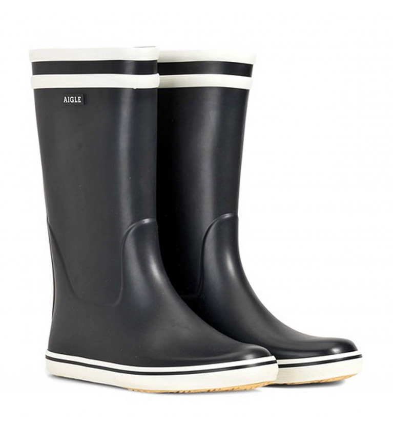 Bottes AIGLE MALOUINE 2 MARINE/BLANC 