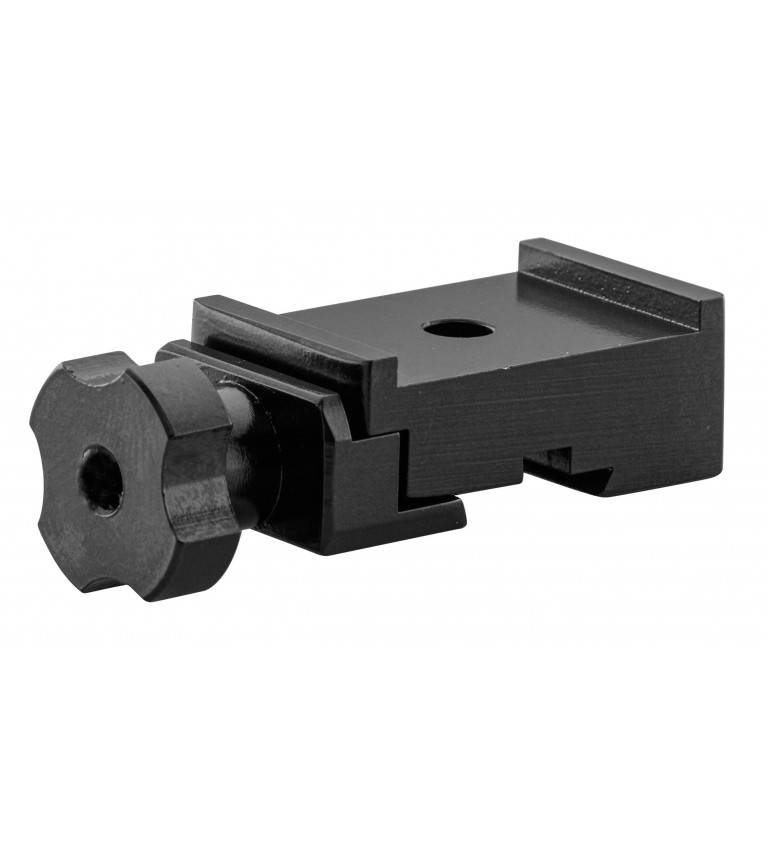 Pied aluminium monobloc à rail de 11mm pour compensateur. 