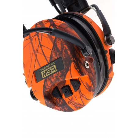 Casque audio amplifié MSA SUPREME PRO X Camo Orange 