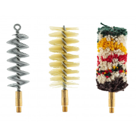 Set de trois brosses spirales pour armes à canon lisse 