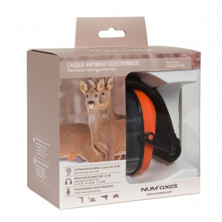 NUM'AXES - Casque antibruit électronique CAS1034 Orange 