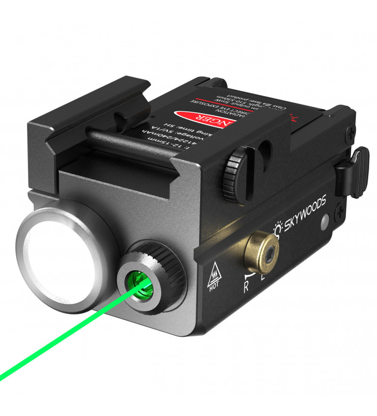 Lampe tactique + viseur laser vert Skywoods L53980 